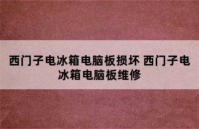 西门子电冰箱电脑板损坏 西门子电冰箱电脑板维修